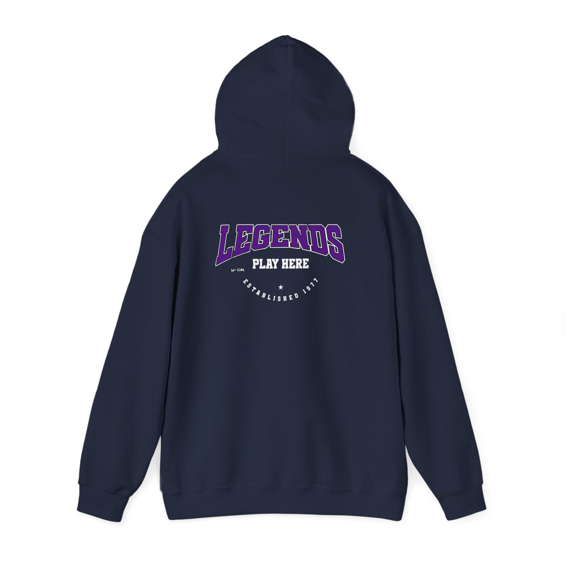 Legends Play Here Hoodie | Unisex Heavy Blend™ Sweatshirt for Gamers, Casual Wear, Friends Gatherings, Cozy Gift Ideas, Unique Style Boho Wear