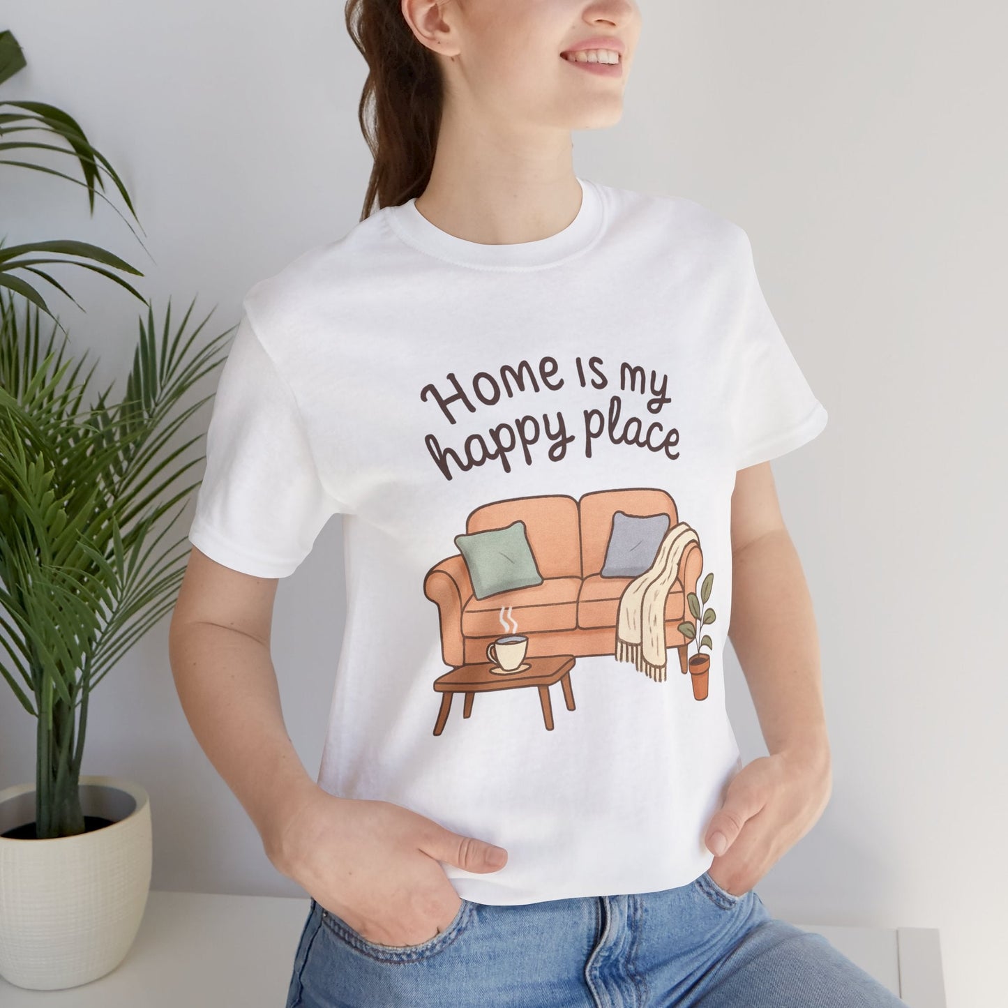 T-Shirt - Home is my Happy Place - Unisex Jersey Short Sleeve Tee Boho Wear