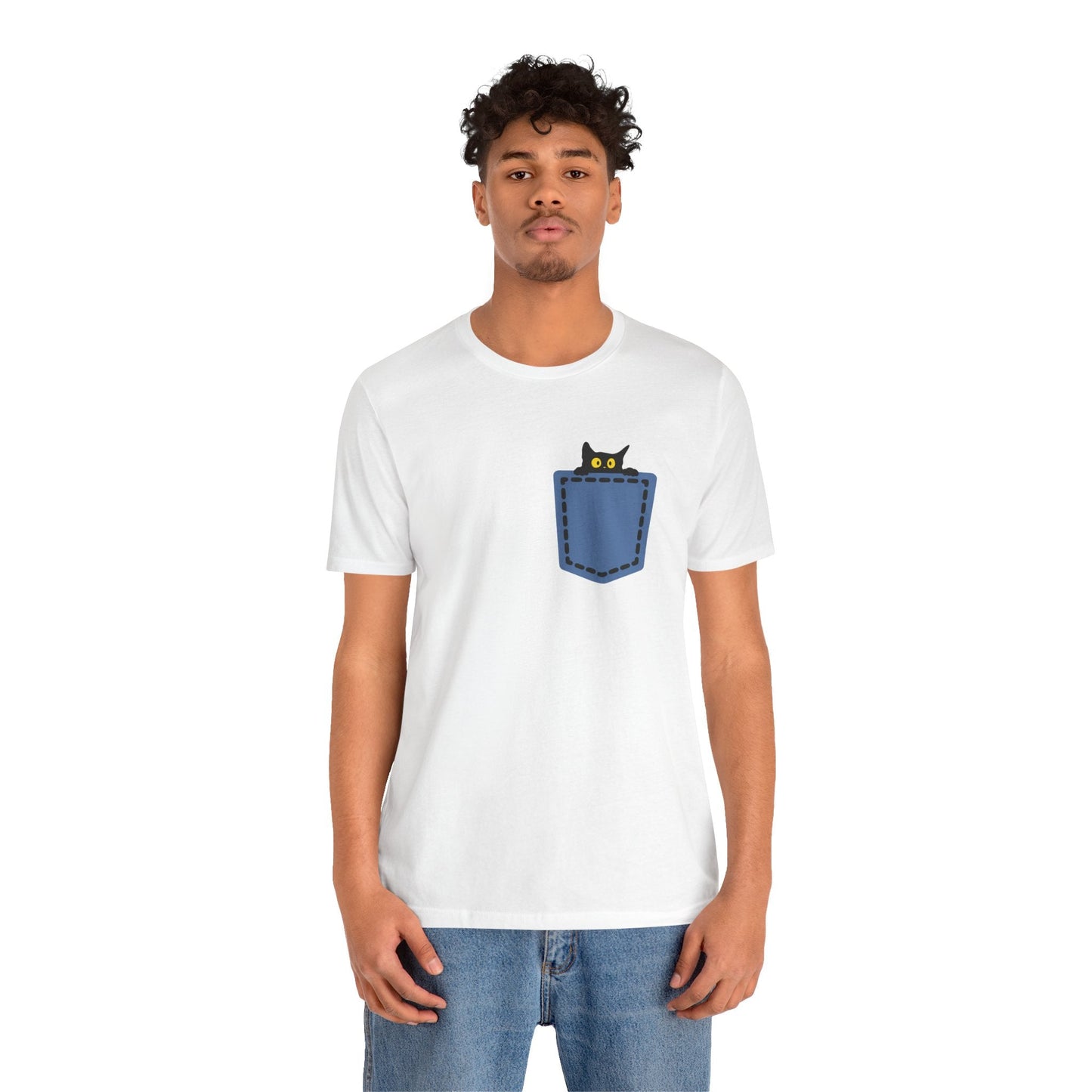 Cat Pocket Tee Printify