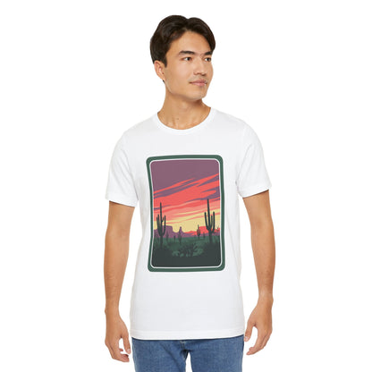Desert Sunset Tee | Boho Style, Unisex Short Sleeve Shirt, Nature Lover Gift, Adventure Apparel, Outdoor Exploration Clothing Printify
