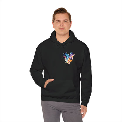 Colorful Butterfly Hoodie - Artistic Unisex Sweatshirt for Spring Adventures Printify