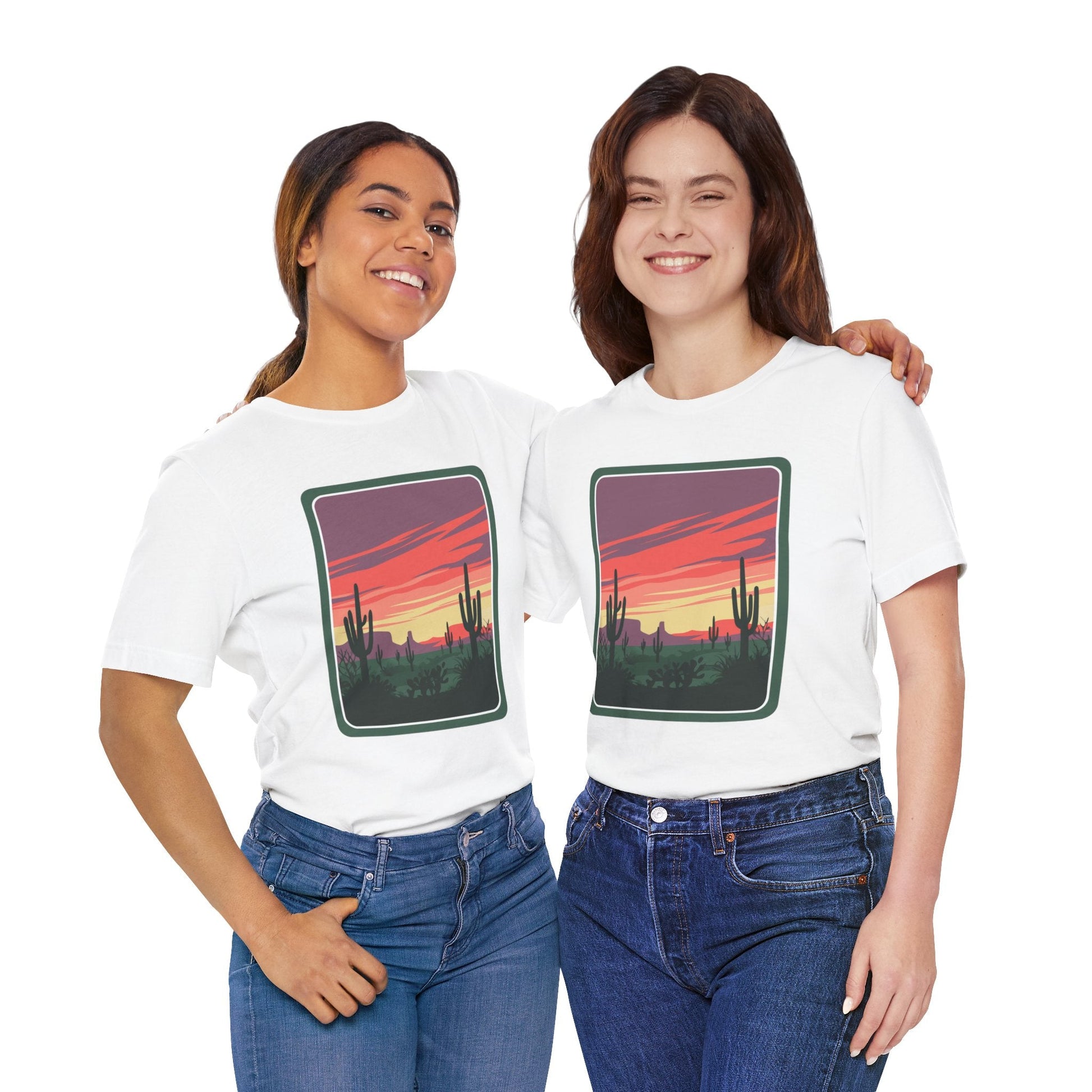 Desert Sunset Tee | Boho Style, Unisex Short Sleeve Shirt, Nature Lover Gift, Adventure Apparel, Outdoor Exploration Clothing Printify