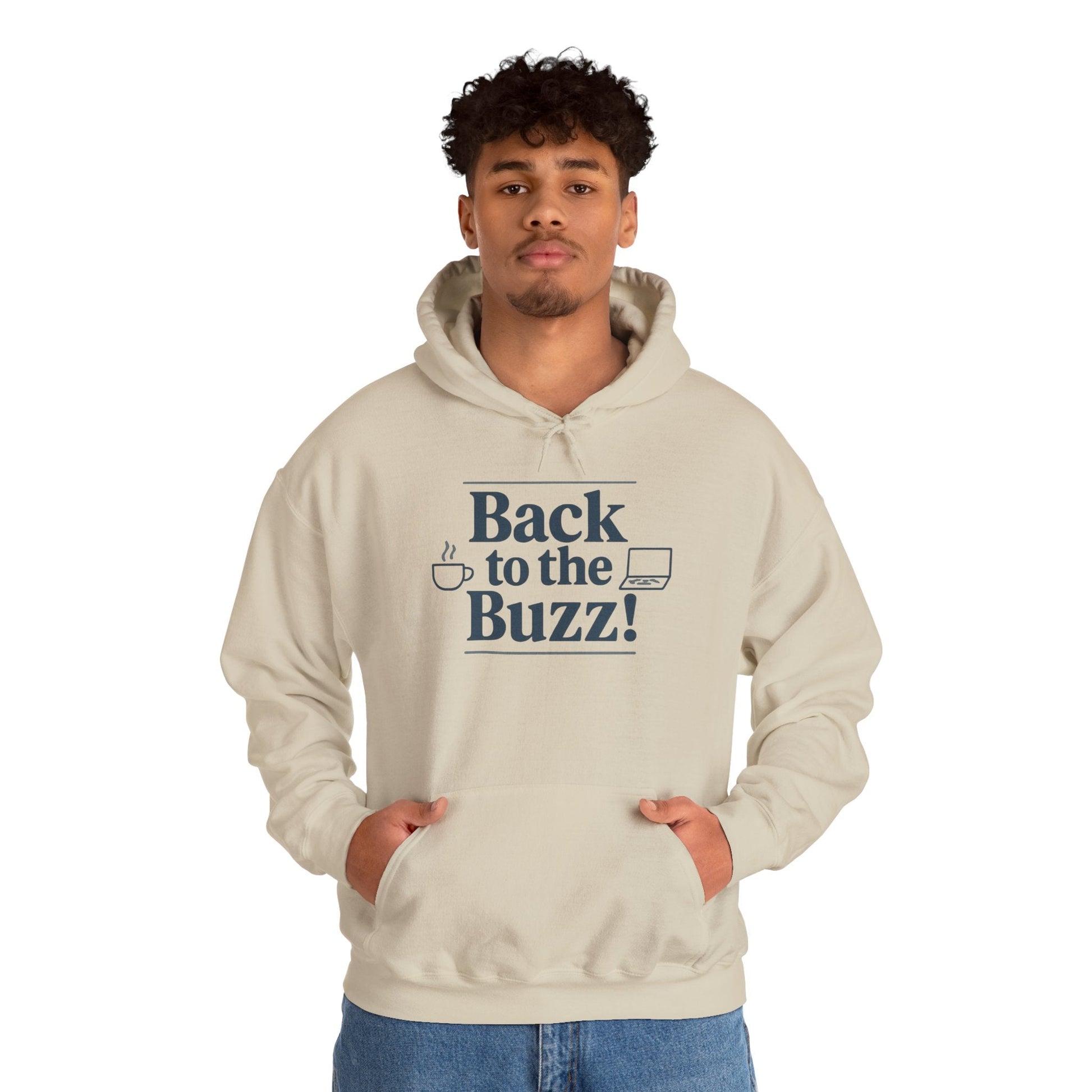 Hooded Sweatshirt - 'back to the buzz' Design Printify