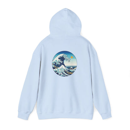 Ocean Wave Graphic Hoodie, Cozy Unisex Sweatshirt, Nature Lover Gift, Beach Vibes Apparel, Art-Inspired Clothing Boho Wear