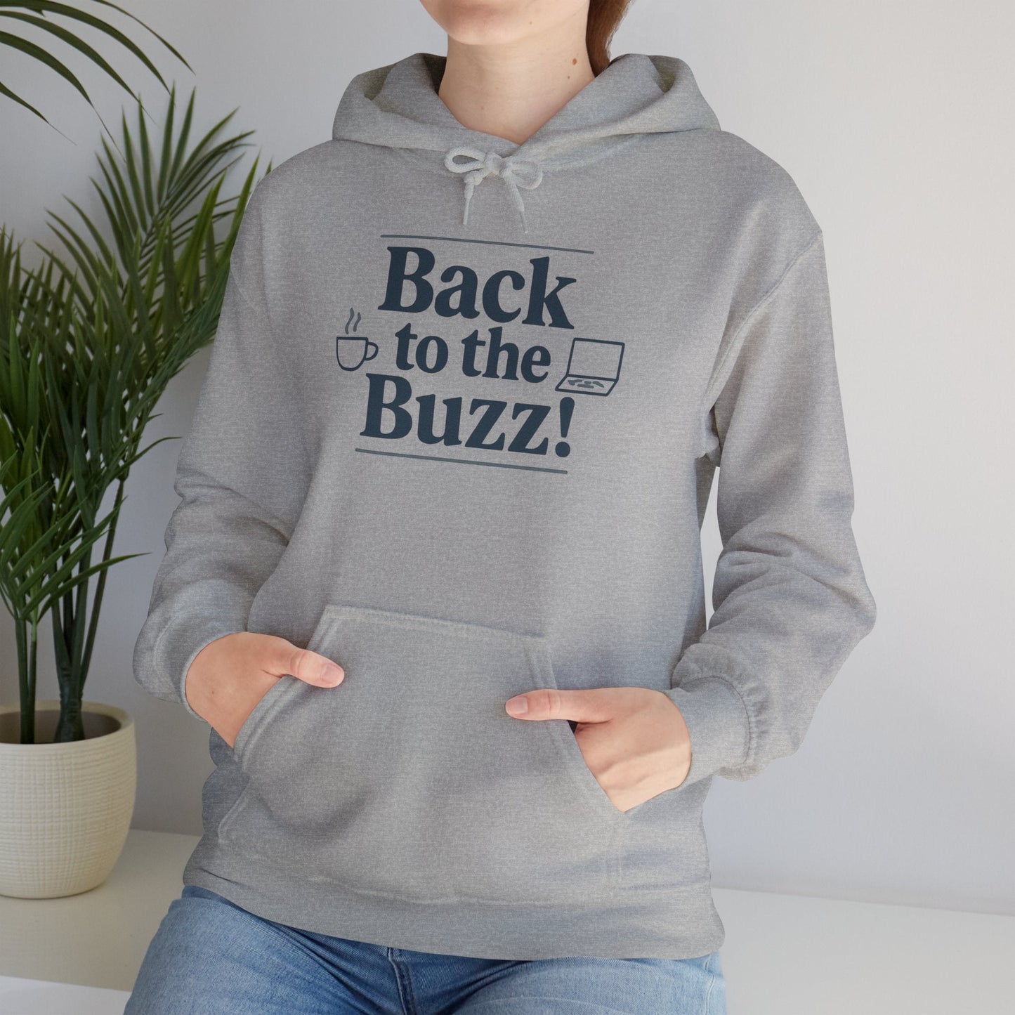 Hooded Sweatshirt - 'back to the buzz' Design Printify