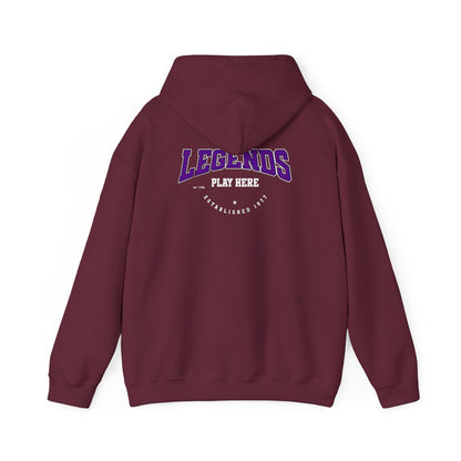 Legends Play Here Hoodie | Unisex Heavy Blend™ Sweatshirt for Gamers, Casual Wear, Friends Gatherings, Cozy Gift Ideas, Unique Style Boho Wear