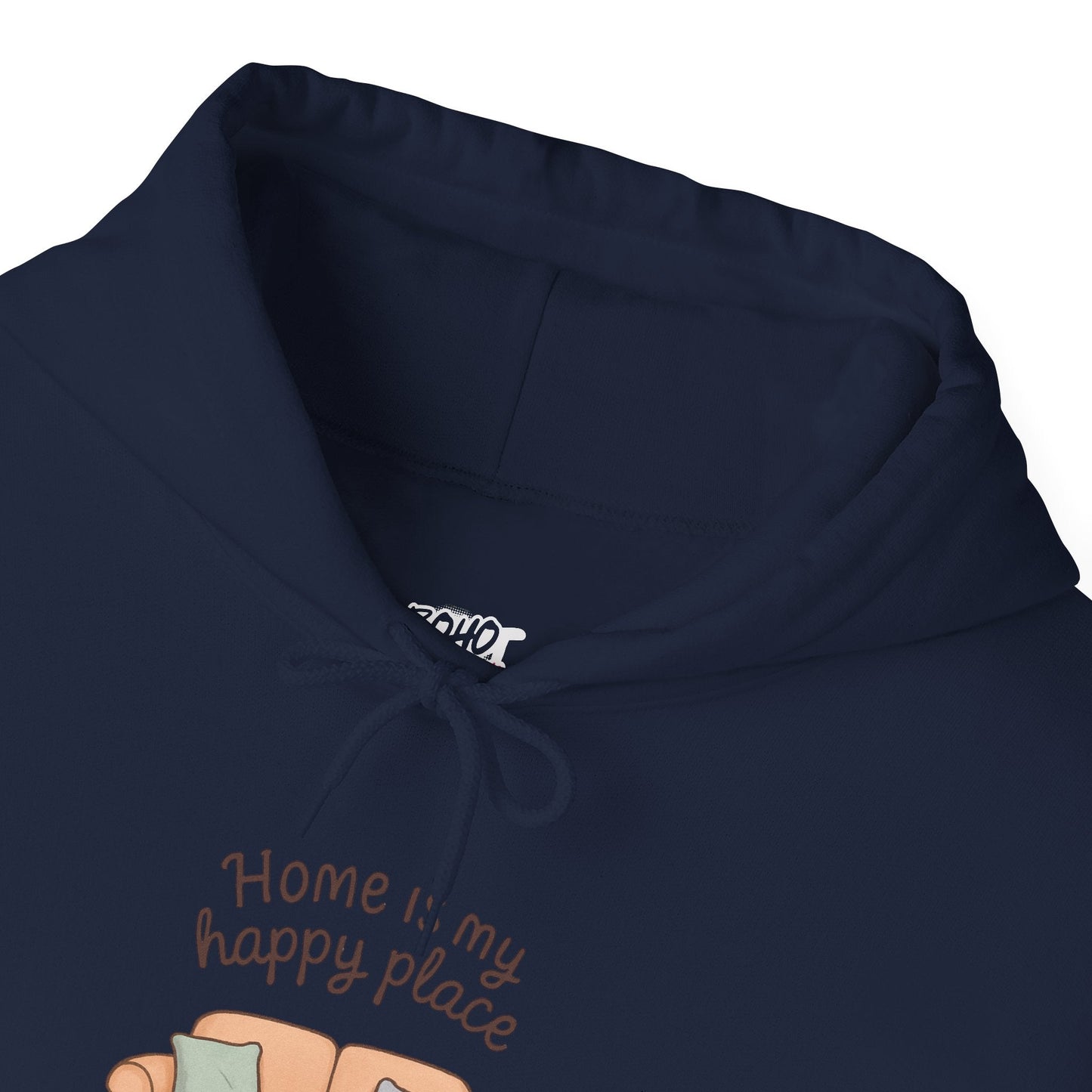 Hooded Sweatshirt - 'Home Is My Happy Place' Design Boho Wear