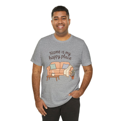 T-Shirt - Home is my Happy Place - Unisex Jersey Short Sleeve Tee Boho Wear