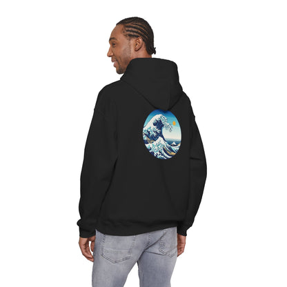 Ocean Wave Graphic Hoodie, Cozy Unisex Sweatshirt, Nature Lover Gift, Beach Vibes Apparel, Art-Inspired Clothing Printify