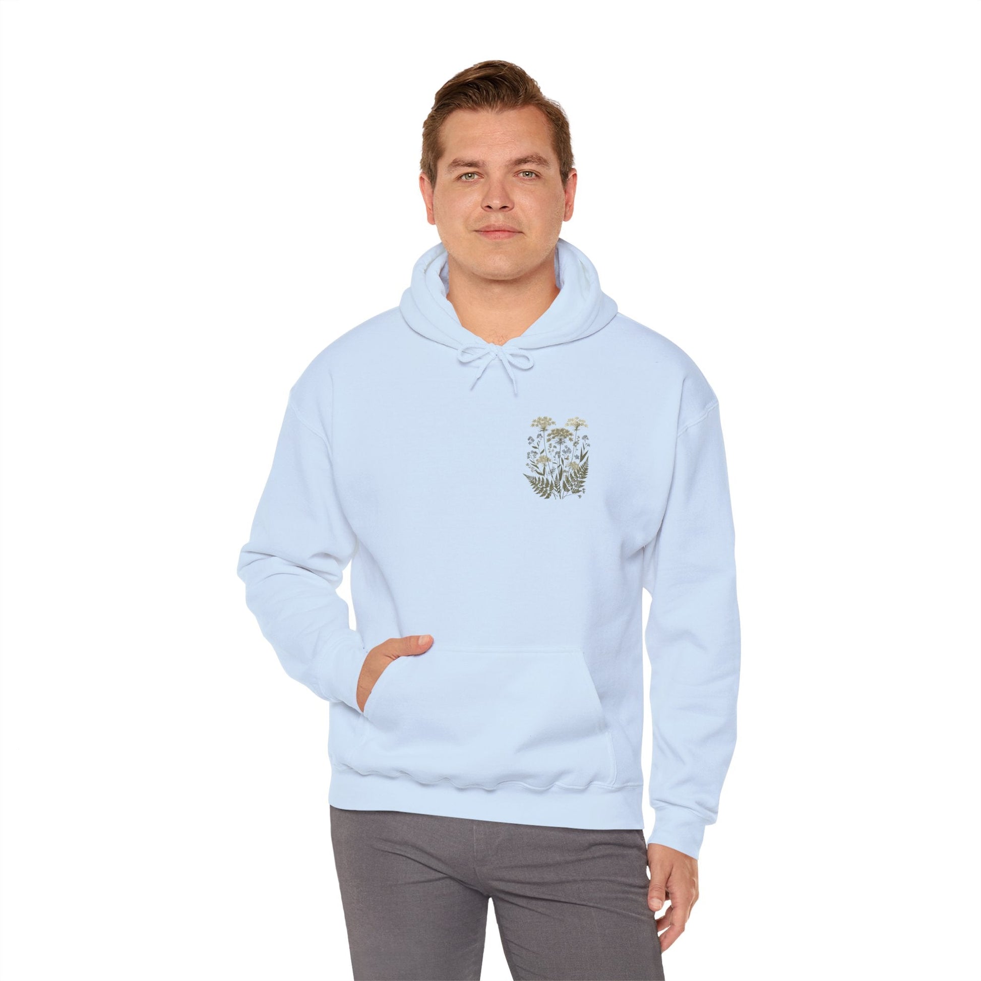 Botanical Print Unisex Hoodie - Embrace Nature Boho Wear