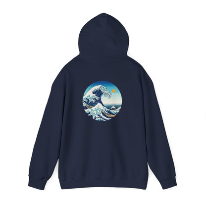 Ocean Wave Graphic Hoodie, Cozy Unisex Sweatshirt, Nature Lover Gift, Beach Vibes Apparel, Art-Inspired Clothing Boho Wear
