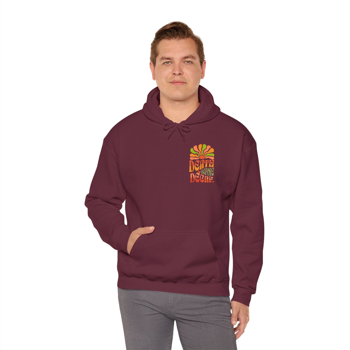 Colorful Retro Hoodie - Perfect for Cozy Days and Celebrations Printify