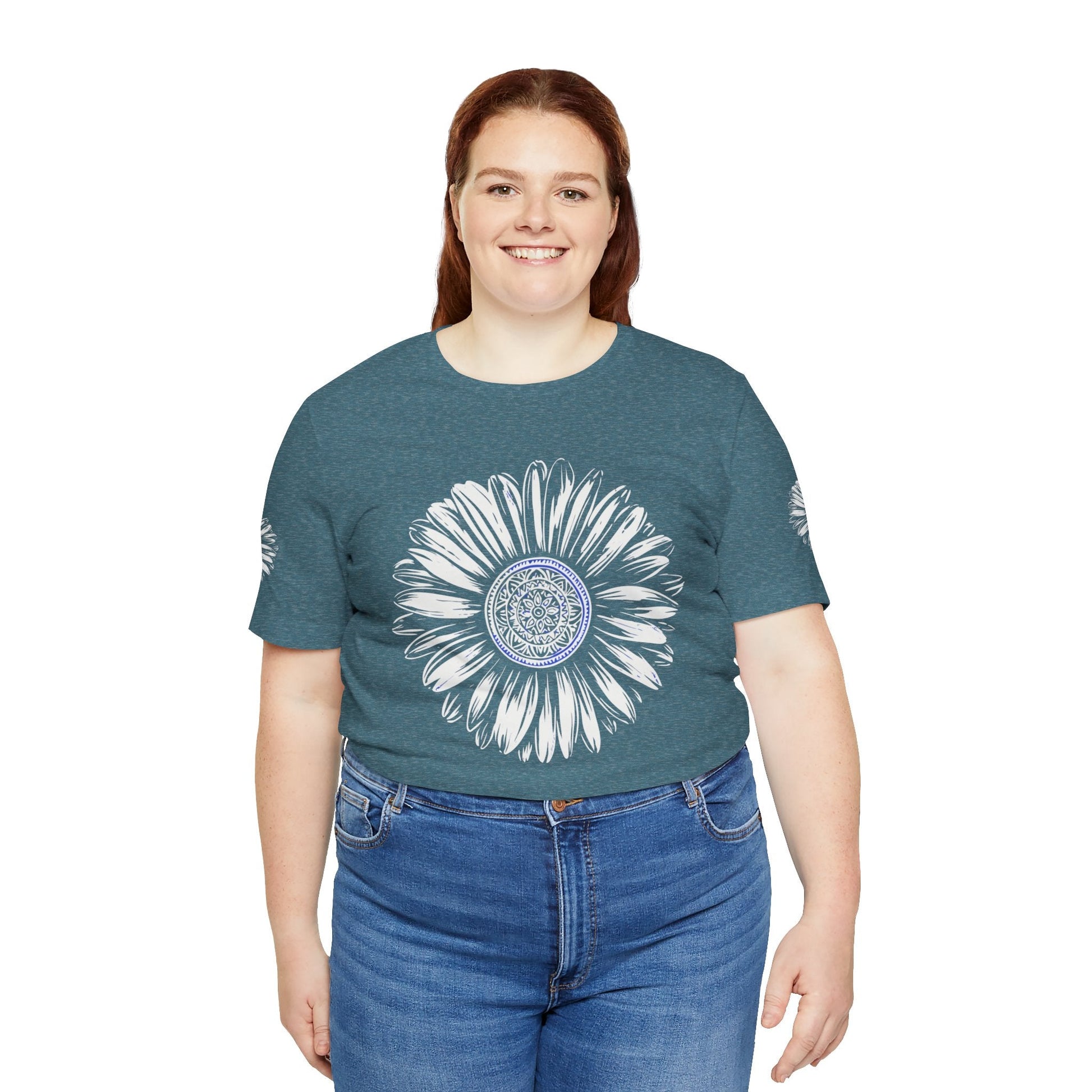 Boho Blue Mandala Tee Boho Wear