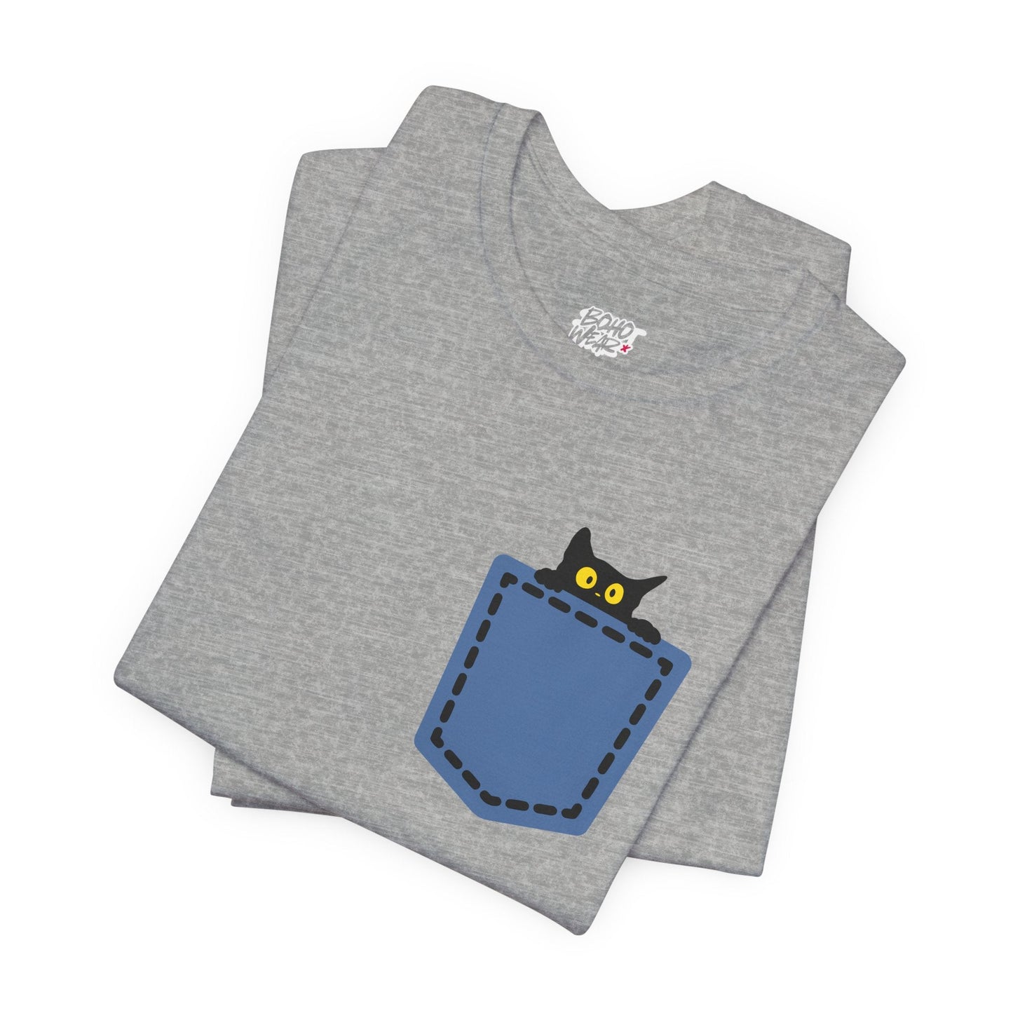 Cat Pocket Tee Boho Wear