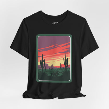 Desert Sunset Tee | Boho Style, Unisex Short Sleeve Shirt, Nature Lover Gift, Adventure Apparel, Outdoor Exploration Clothing Printify
