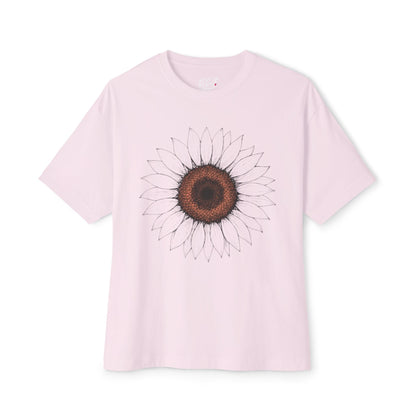 Sunflower Boho Oversized Tee - Funny Unisex T-Shirt Printify