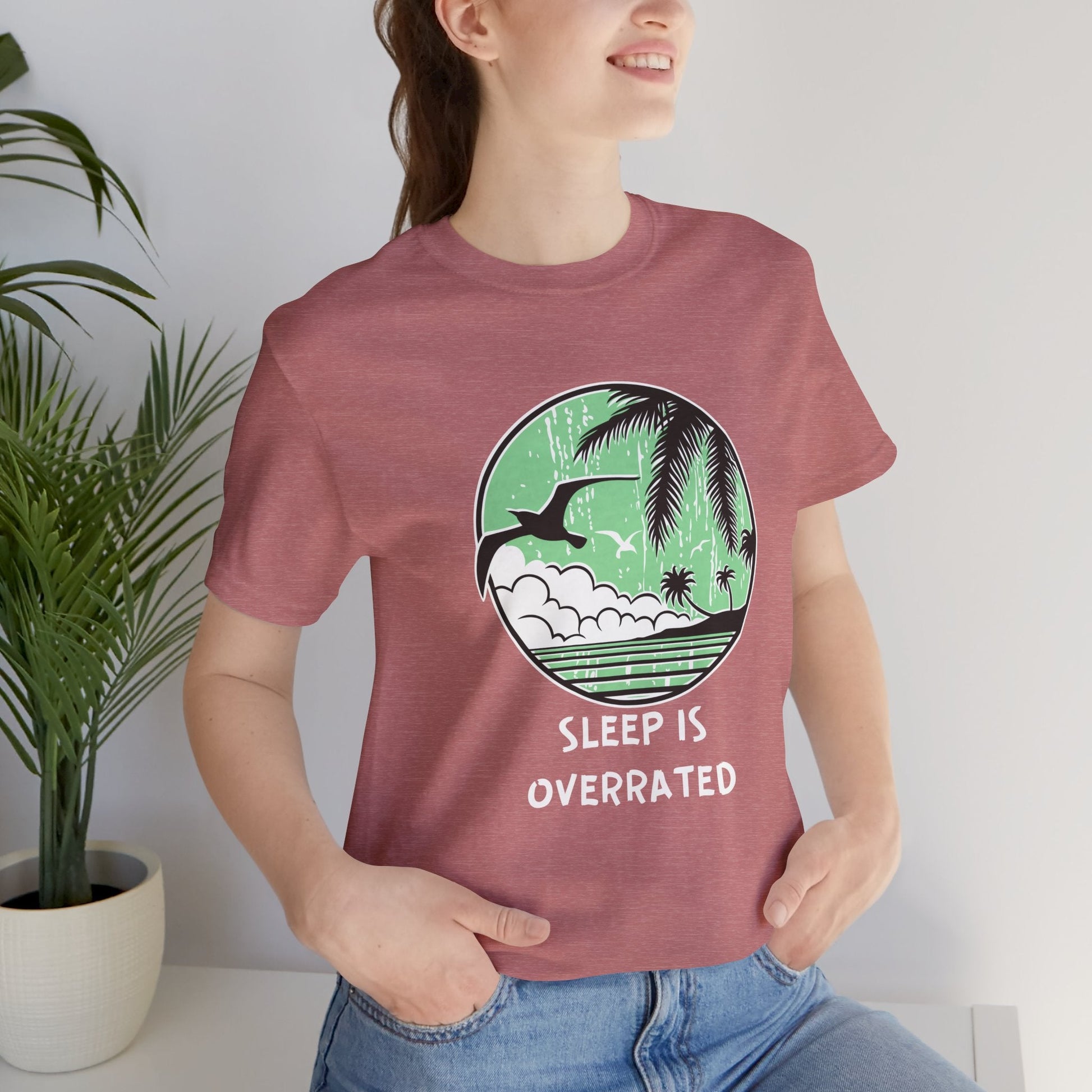 Sleepy Days Unisex Tee: Beach Lovers Printify