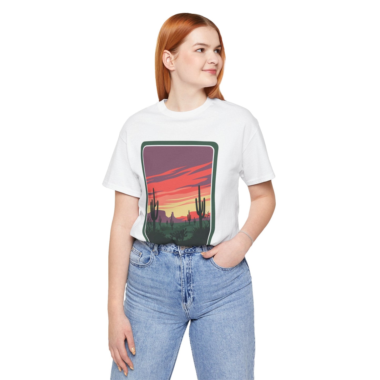 Desert Sunset Tee | Boho Style, Unisex Short Sleeve Shirt, Nature Lover Gift, Adventure Apparel, Outdoor Exploration Clothing Printify