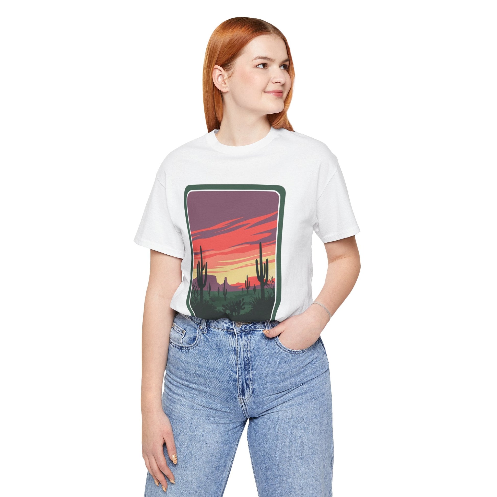 Desert Sunset Tee | Boho Style, Unisex Short Sleeve Shirt, Nature Lover Gift, Adventure Apparel, Outdoor Exploration Clothing Printify