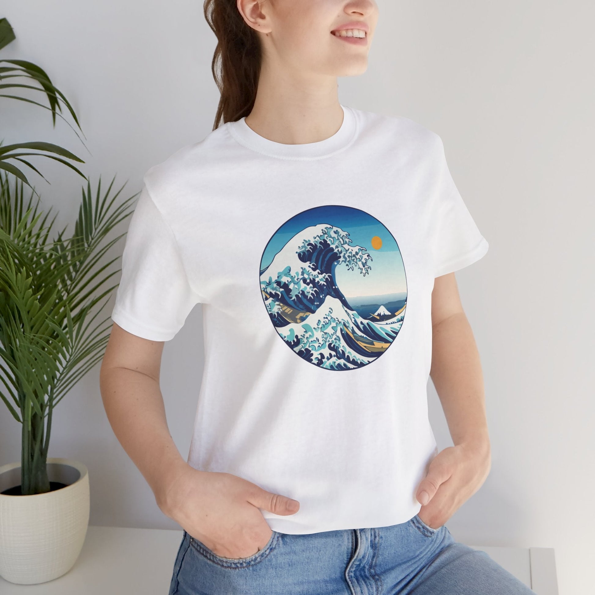 Ocean Wave Graphic Tee - Perfect for Beach Lovers, Summer Vibes, Casual Outfits, Gift for Surfers, Eco-Friendly Fashion Printify