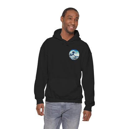 Ocean Wave Graphic Hoodie, Cozy Unisex Sweatshirt, Nature Lover Gift, Beach Vibes Apparel, Art-Inspired Clothing Printify