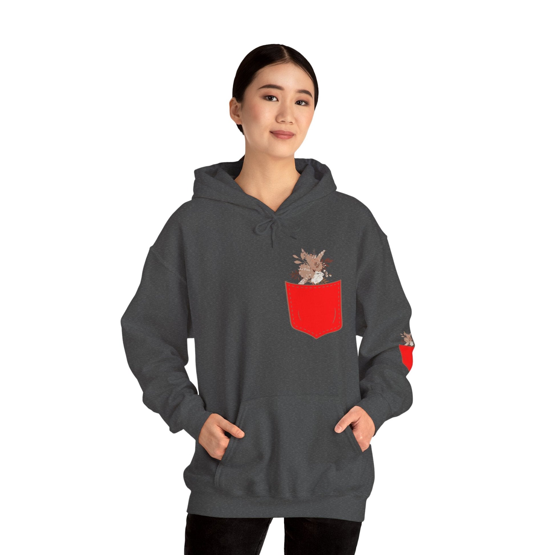 Funny Botanic Autumn Unisex Hoodie Sweatshirt with Pocket Flowers Printify