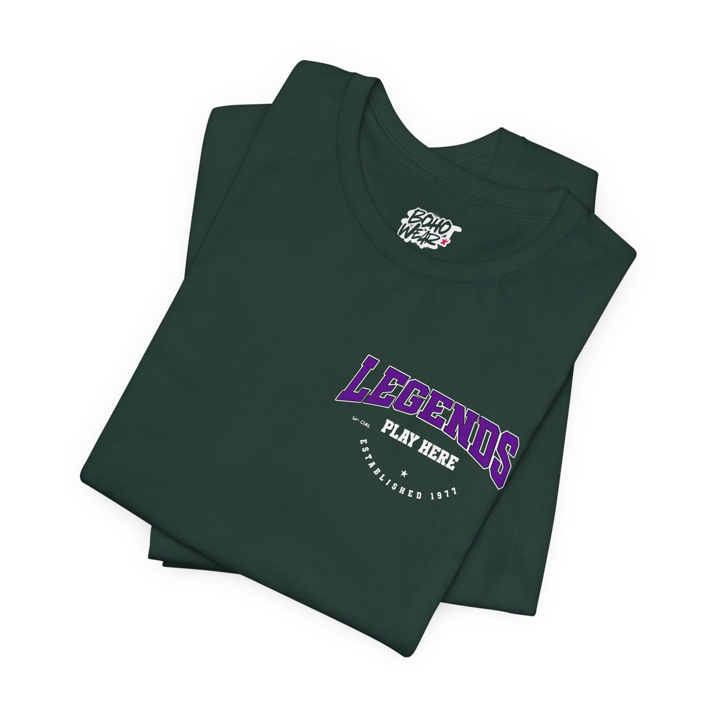 Legends Play Here Tee, Casual Unisex T-Shirt, Gift for Gamers, Birthday, Sports Fan Apparel, Comfortable Everyday Wear Boho Wear