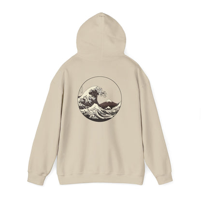 Ocean Wave Graphic Hoodie, Unisex Sweatshirt Gift, Beach Lover Apparel, Cozy Layering, Nature-Inspired Gift Printify