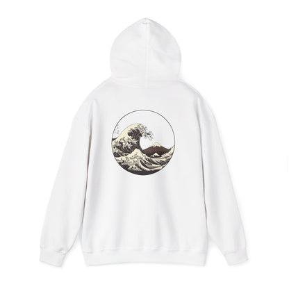 Ocean Wave Graphic Hoodie, Unisex Sweatshirt Gift, Beach Lover Apparel, Cozy Layering, Nature-Inspired Gift Printify