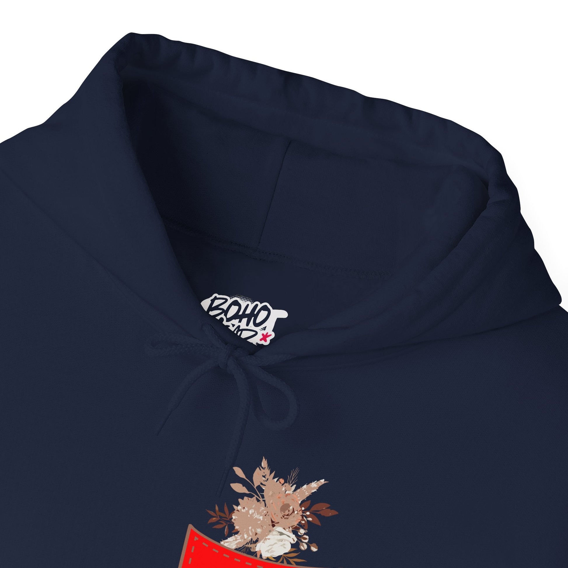 Funny Botanic Autumn Unisex Hoodie Sweatshirt with Pocket Flowers Boho Wear