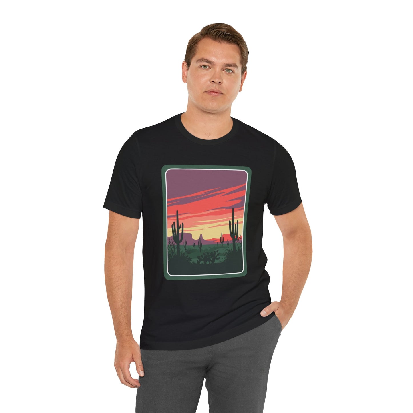 Desert Sunset Tee | Boho Style, Unisex Short Sleeve Shirt, Nature Lover Gift, Adventure Apparel, Outdoor Exploration Clothing Printify