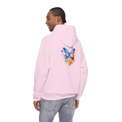 Colorful Butterfly Hoodie - Artistic Unisex Sweatshirt for Spring Adventures Printify