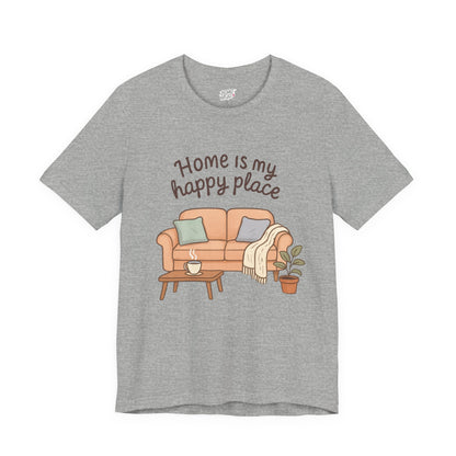 T-Shirt - Home is my Happy Place - Unisex Jersey Short Sleeve Tee Boho Wear