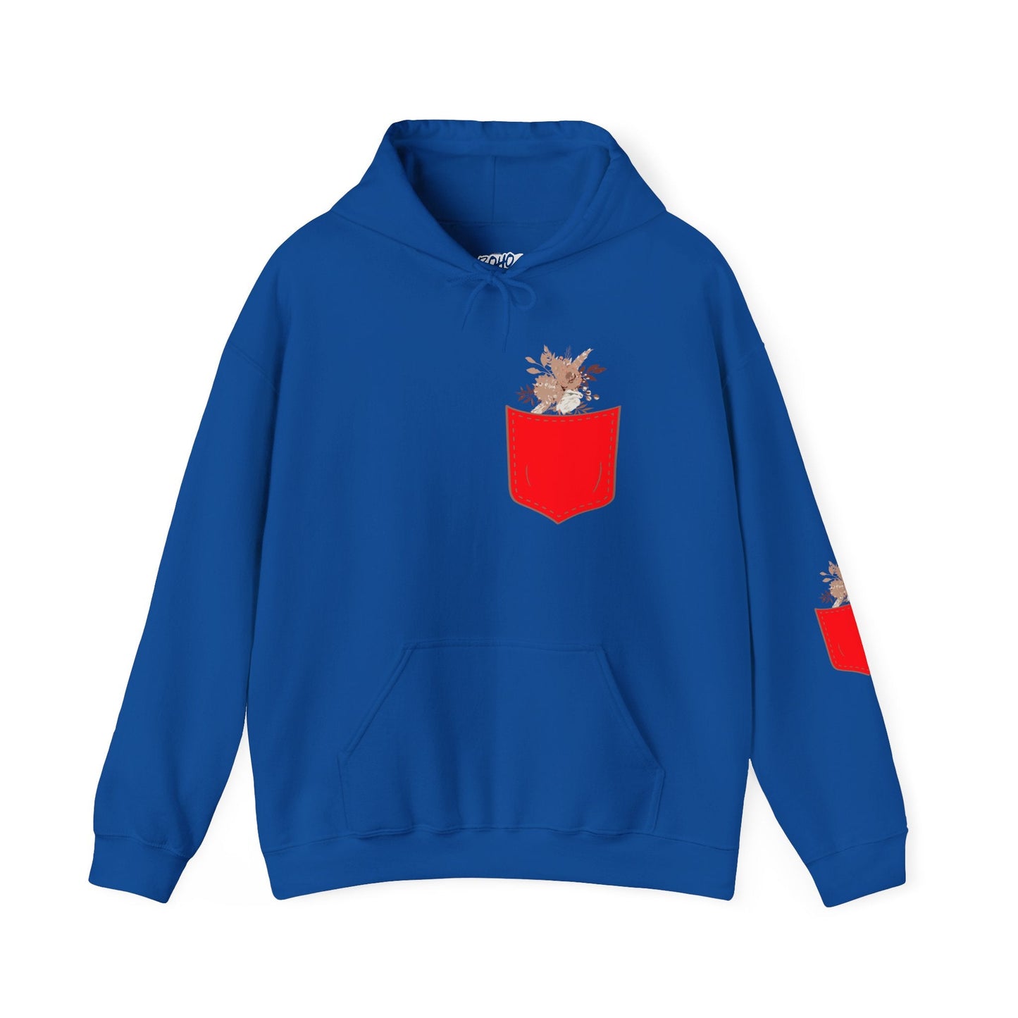 Funny Botanic Autumn Unisex Hoodie Sweatshirt with Pocket Flowers Printify