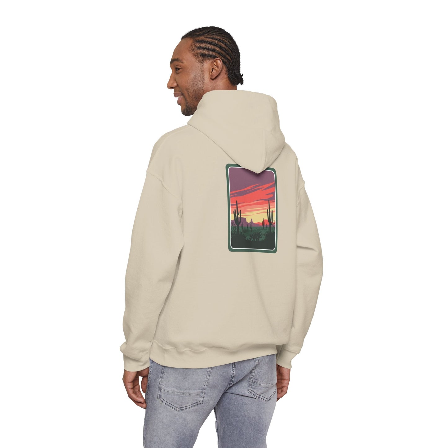 Desert Sunset Hoodie - Cozy Unisex Sweatshirt for Outdoor Lovers, Perfect for Gifts, Travel, Camping, and Relaxation Printify
