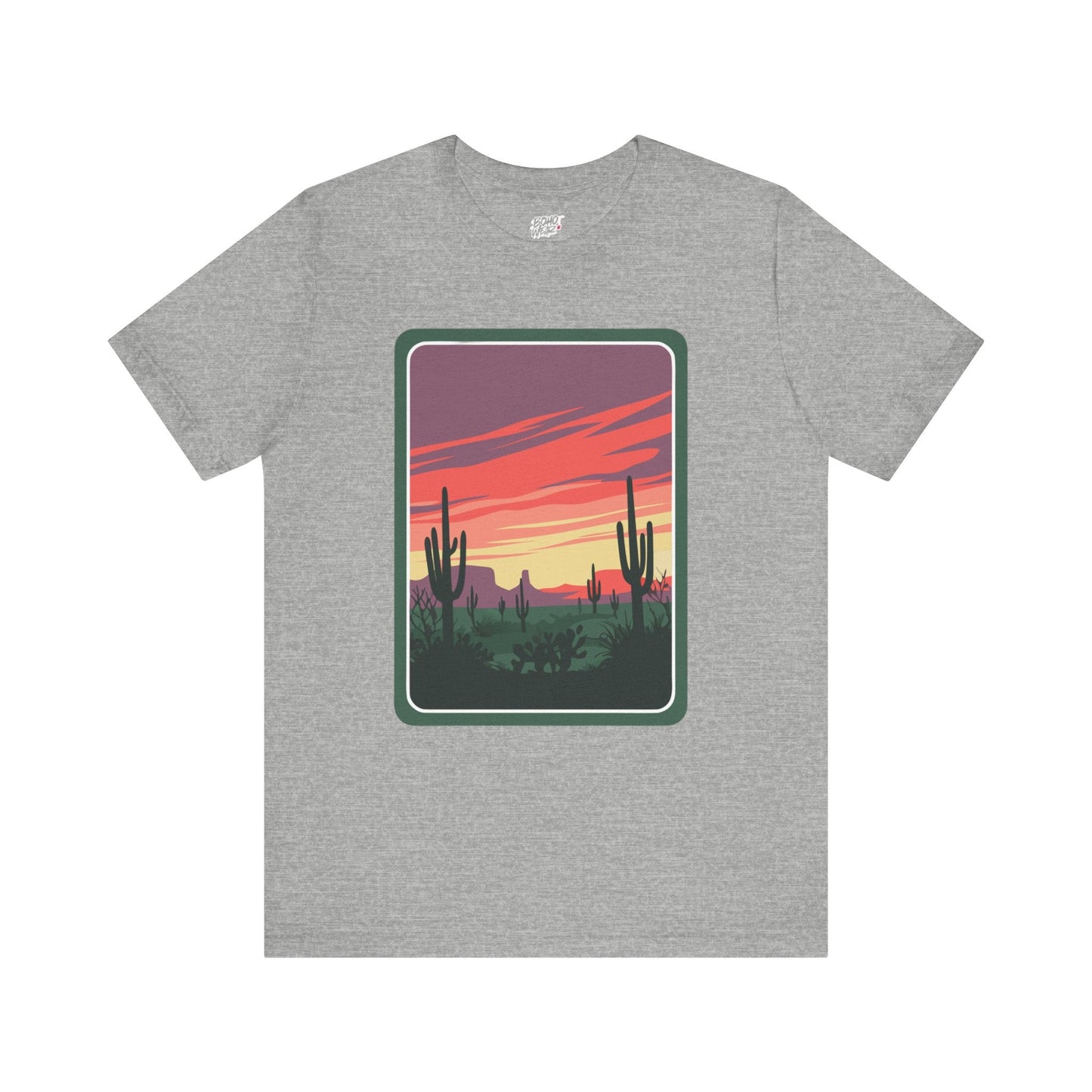 Desert Sunset Tee | Boho Style, Unisex Short Sleeve Shirt, Nature Lover Gift, Adventure Apparel, Outdoor Exploration Clothing Printify