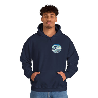 Ocean Wave Graphic Hoodie, Cozy Unisex Sweatshirt, Nature Lover Gift, Beach Vibes Apparel, Art-Inspired Clothing Boho Wear