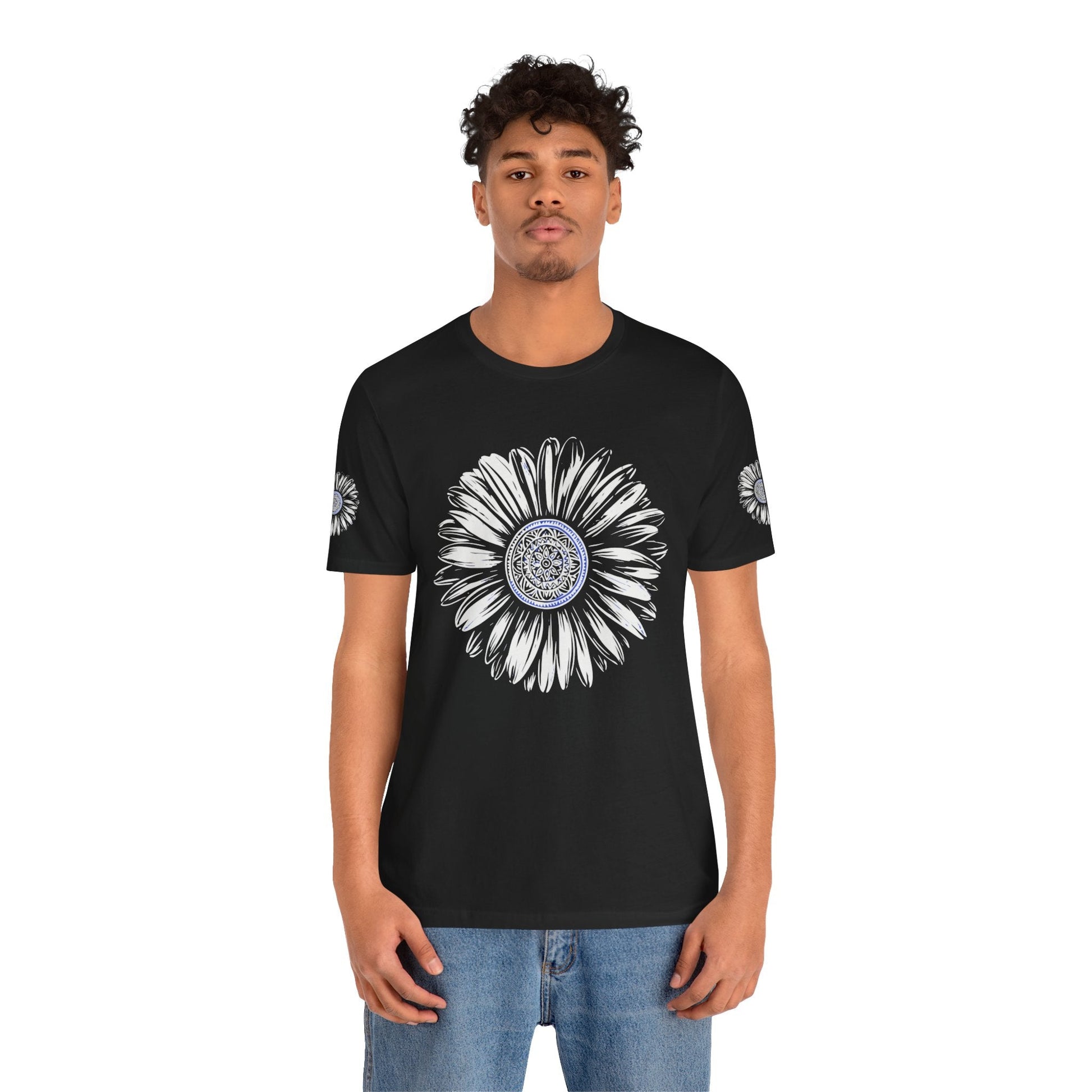 Boho Blue Mandala Tee Printify