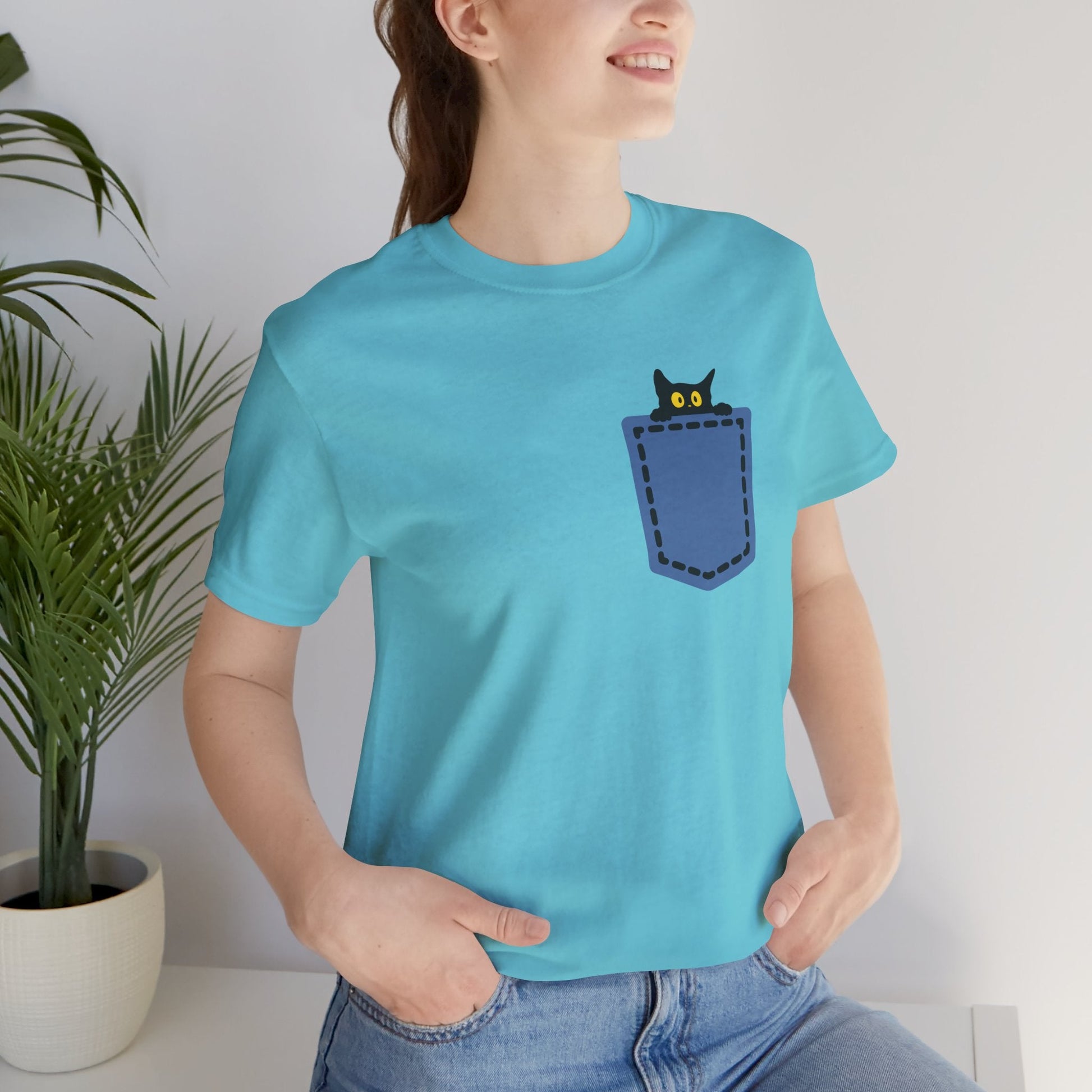 Cat Pocket Tee Boho Wear