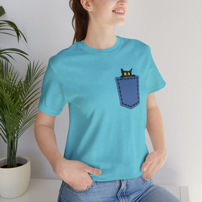 Cat Pocket Tee Boho Wear