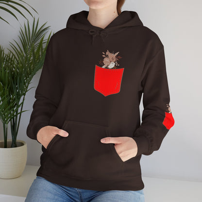 Funny Botanic Autumn Unisex Hoodie Sweatshirt with Pocket Flowers Printify