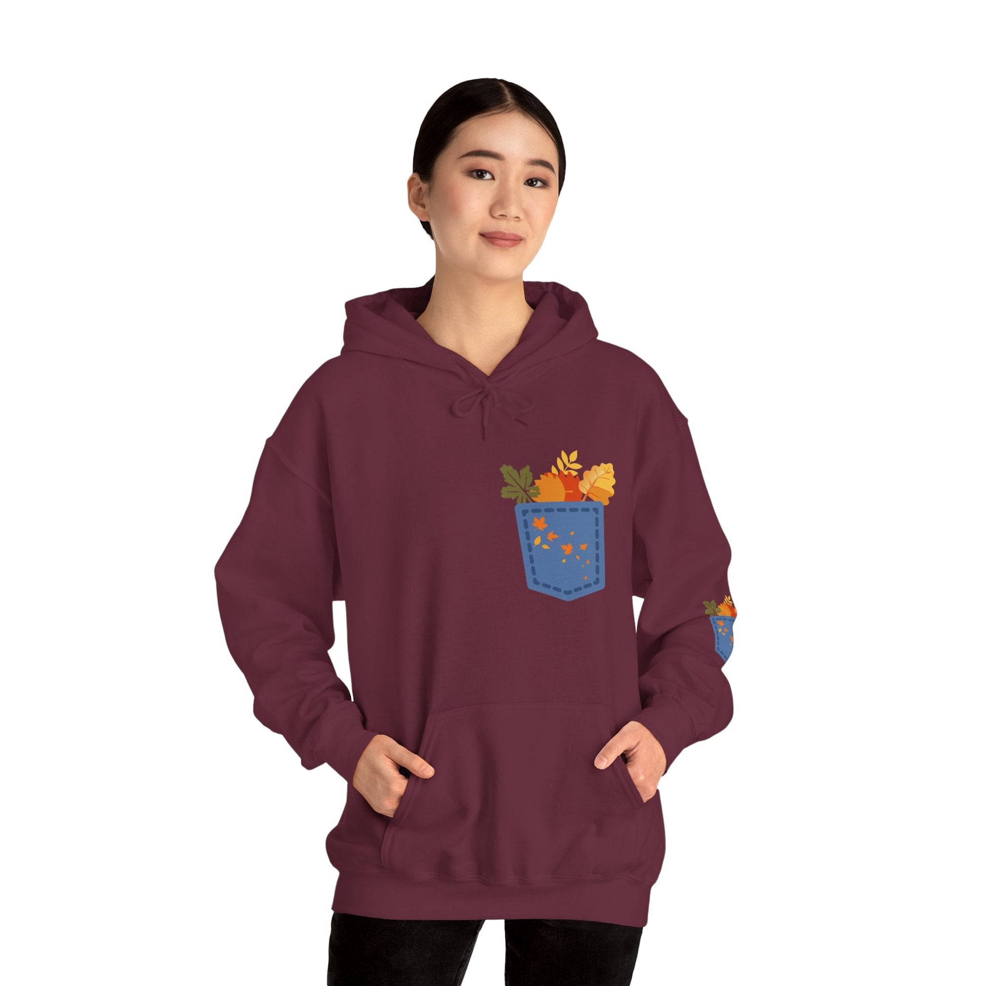 Floral Pocket Hoodie - Cozy Unisex Sweatshirt for Gardening Lovers Boho Wear