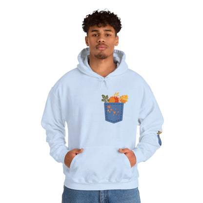 Floral Pocket Hoodie - Cozy Unisex Sweatshirt for Gardening Lovers Boho Wear