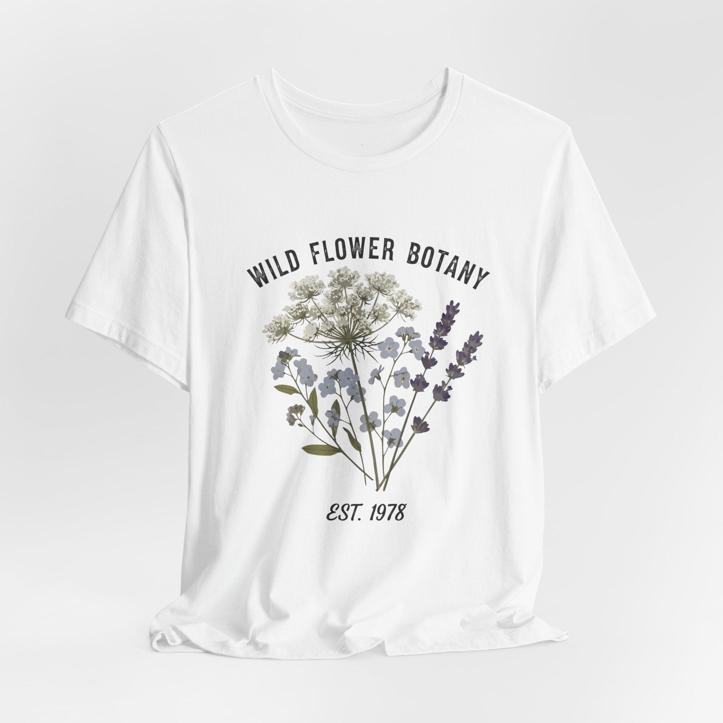 Wild Flower Botany Unisex Tee - Nature-Inspired Floral Shirt Printify