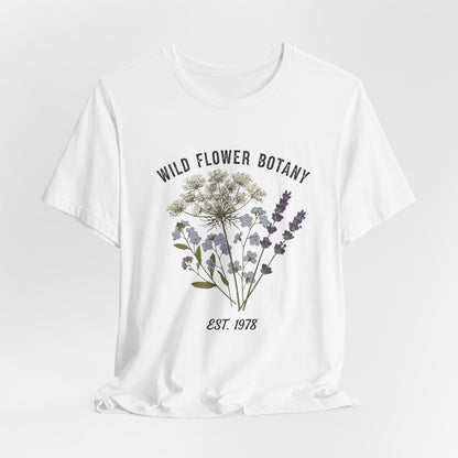 Wild Flower Botany Unisex Tee - Nature-Inspired Floral Shirt Printify