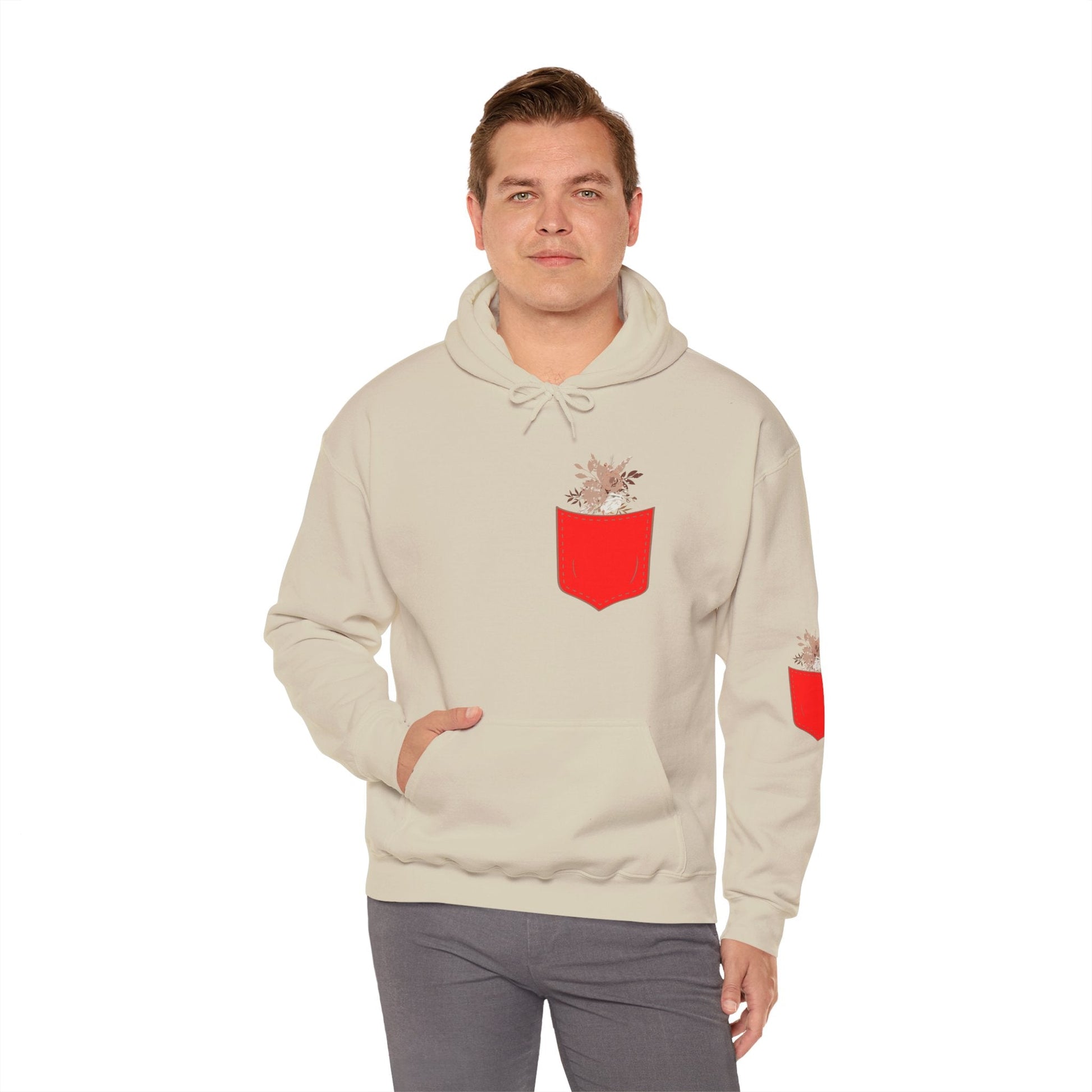 Funny Botanic Autumn Unisex Hoodie Sweatshirt with Pocket Flowers Printify