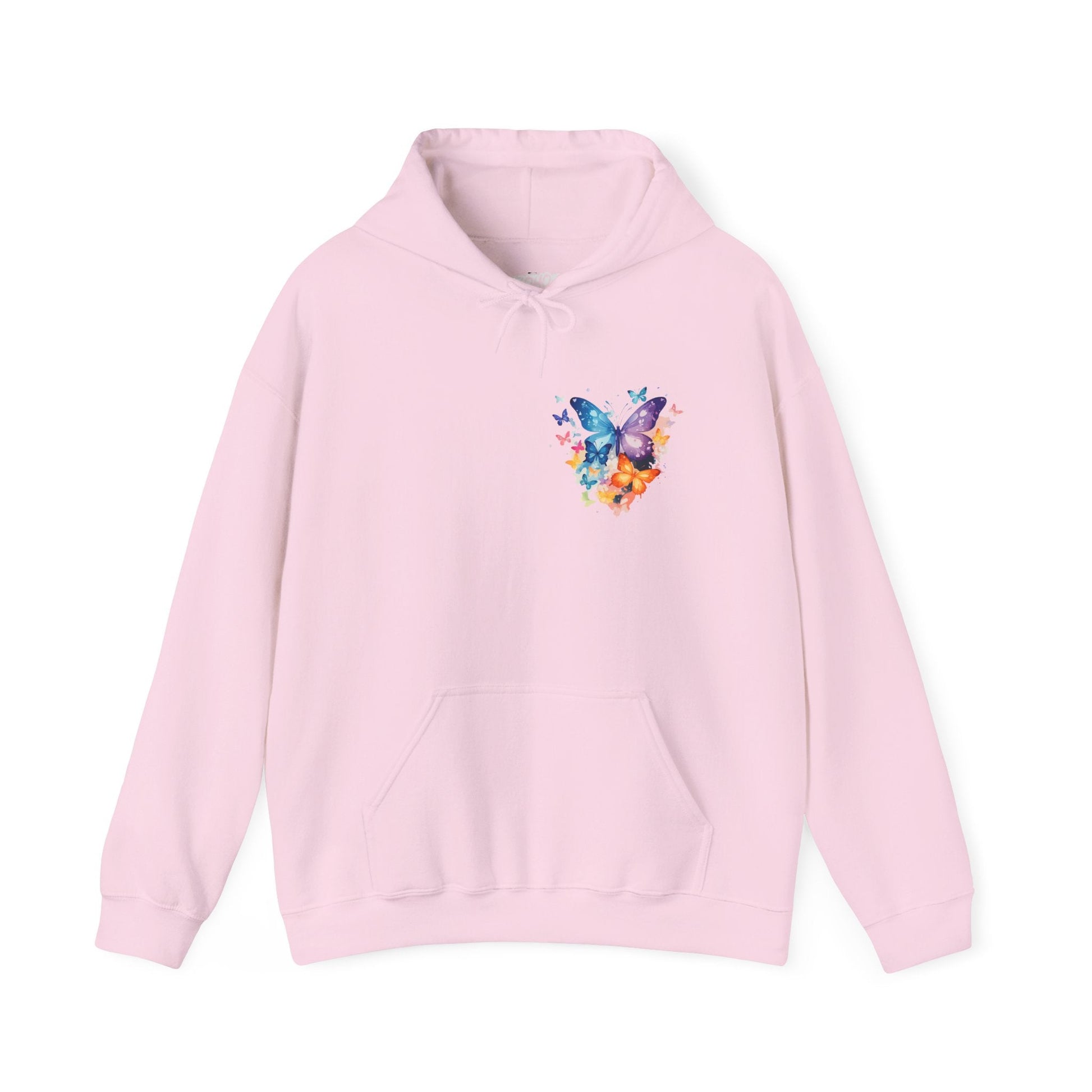 Colorful Butterfly Hoodie - Artistic Unisex Sweatshirt for Spring Adventures Printify