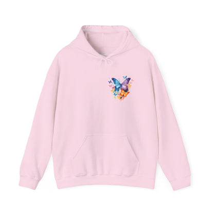 Colorful Butterfly Hoodie - Artistic Unisex Sweatshirt for Spring Adventures Printify