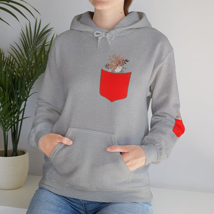 Funny Botanic Autumn Unisex Hoodie Sweatshirt with Pocket Flowers Printify