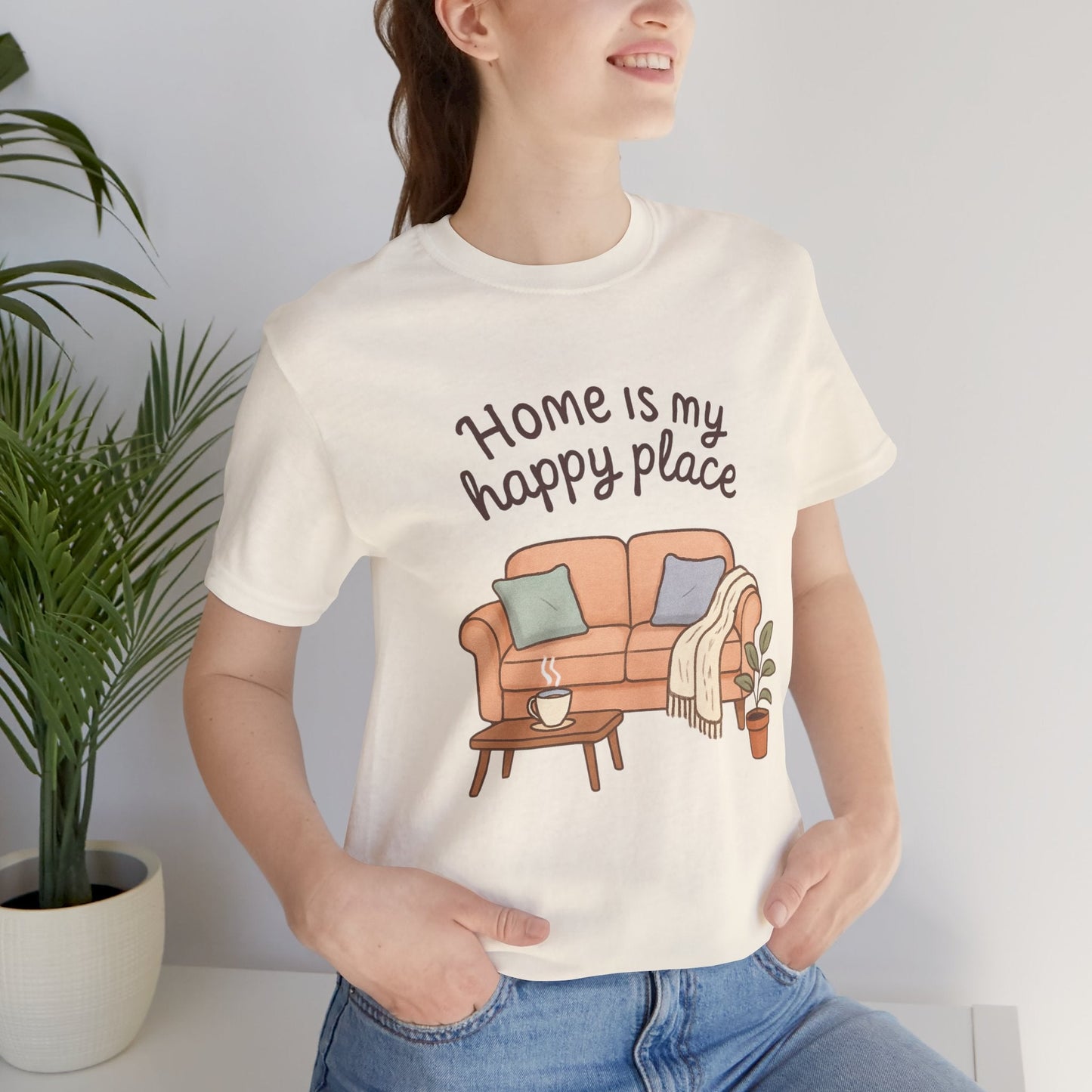T-Shirt - Home is my Happy Place - Unisex Jersey Short Sleeve Tee Boho Wear